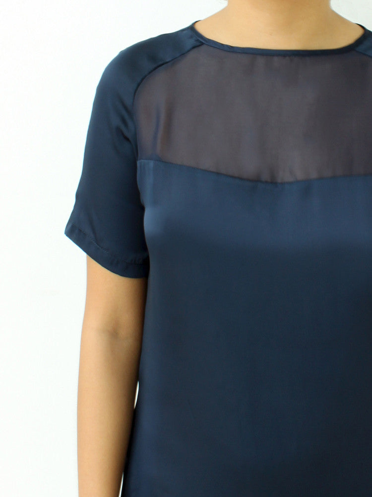 Raglan Satin T-Shirt Dress